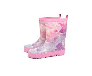 hype KIDS UNISEX PINK SPARKLE CLOUD CREST WELLIES Size: UK10/11