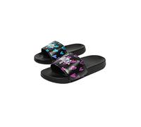 hype KIDS UNISEX SCRIBBLE HEART PINK SCRIPT SLIDERS Size: KIDS12
