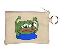 Hype Pepe The Frog Feels Good Man Key Chain Coin Purse Beige