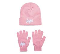 HYPE PINK SCRIPT BEANIE & GLOVE SET