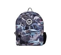 hype school uni casual work hiking day backpacks for kids boys girls teens men and women (Grey Mechanic Sharks, One Size)