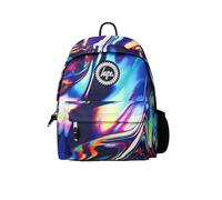 hype school uni casual work hiking day backpacks for kids boys girls teens men and women (Multi Liquid Metal, One Size)