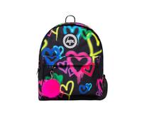 hype Unisex Backpack, Black Neon Graffiti Hearts
