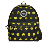 Hype Unisex Black Yellow Smile Backpack with Laptop Sleeve | School Travel Padded Bag - One Size - Black