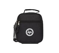 hype Unisex Lunch Box, Plain Black | Plain school food carrier with thermal lining, bottle holder, 3 storage sections, grab handle and wipe-clean finish