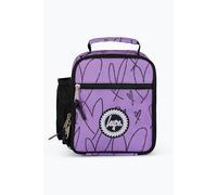 hype Unisex Lunch Box, Purple with Pink Iconic Glitter Scribble Hearts, School Bag for Kids, Stylish Lunch Bag with Bottle Holder, 3 Storage Compartments, Inside Thermal Lining & Grab Handle