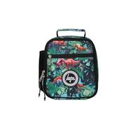 hype Unisex Lunch Boxes, School Bag for Kids, Stylish Lunch Bag with Bottle Holder, 3 Storage Compartments, Inside Thermal Lining & Grab Handle (Multi Jungle Dinosaur)