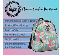 Hype - Unisex Pastel Floral Backpack with Padded Straps | School Travel Bag