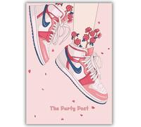 Hypebeast Pink Sneaker Poster - Aesthetic AJ Wall Room Decor For Girl Bedroom. Cool Dorm Art Decoration for Boys & Girls. Cute Jordan Shoe Collage Print. Air Gym Shoebox Collection A3 Sign