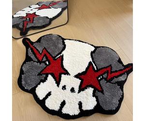 HYPEECE Ka-Ws Style Graphic Rug 32x20 Inch - Cool Rugs for Bedroom & Bathroom, Soft Absorbent Non-Slip Machine Washable Area Rug for Kids & Teens, Hypebeast Room Decor (32"x20")