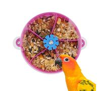 Hypeety Bird Foraging Toy Seed Food Rotating Wheel Feeder System for Parrot