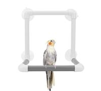 Hypeety Bird Parrot Stand Perch Shower Perch Standing Toy Portable Suction Cup Parrot Bath Stands Suppllies Holder Platform Parakeet Window Wall Hanging Play (4 Suction Cups)