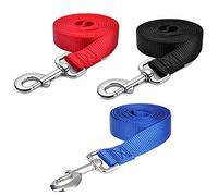 Hypeety Pet Dog Training Leash Strong Durable Nylon Lead, Traction Rope, 5 Feet Long For Puppy Kitty Rabbit Training or Walk 3 Pack Set