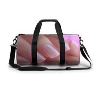 Hyper Glossy Nails Travel Gym Bag for Women Men Cylindrical Duffle Bag Sport Workout Bag with Shoulder Strap