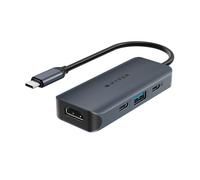 HYPER HD4001GL interface hub USB 3.2 Gen 1 (3.1 Gen 1) Type-C 10000 Mbit/s Blue, Grey