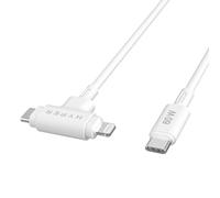 HYPER HyperJuice USB cable USB 2.0 1.5 m USB C USB C/Lightning White