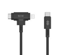 HYPER HyperJuice USB cable USB 2.0 1.5 m USB C USB C/Lightning Black