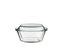Hyper Mart Borosilicate Glass Casserole Set, Round Dishes with Lids, 0.5L, 1.0L, 1.5L, Oven & Microwave Safe (Small -0.5 Ltr.)