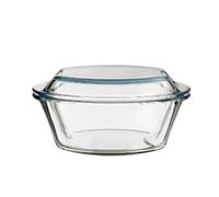 Hyper Mart Borosilicate Glass Casserole Set, Round Dishes with Lids, 0.5L, 1.0L, 1.5L, Oven & Microwave Safe (Medium - 1.0 Ltr.)