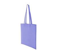 Hyper Mart Cotton 5oz(150gsm) Eco friendly Plain Natural Reusable Shopping Tote Bags Eco Friendly Long Handle Grocery Bag (Lavender, 1 Bag)