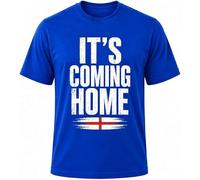 Hyper Mart England Football World Cup Cotton T-Shirt, It's Coming Home Theme, Unisex, Regular Fit, Graphic Print, Match Day Fan Wear (UK, Alpha, XL, Regular, Regular, Royal Blue)