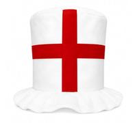Hyper Mart England Reversible Its Coming Home Bucket Hat, St George's Cross, Polyester, 56-58cm, Unisex, for Football, Rugby, Cricket, Festivals & St George's Day ((NOT Reversible) White)