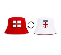 Hyper Mart England Reversible Its Coming Home Bucket Hat, St George's Cross, Polyester, 56-58cm, Unisex, for Football, Rugby, Cricket, Festivals & St George's Day (Red and White)