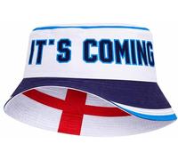 Hyper Mart England Reversible Its Coming Home Bucket Hat, St George's Cross, Polyester, 56-58cm, Unisex, for Football, Rugby, Cricket, Festivals & St George's Day (Blue, Red and White)