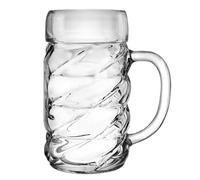 Hyper Mart German Classic 2 Pint Glass Beer Mugs Party Pub Bar Style Tankards Stein Glasses (Diamond Glass Stein)