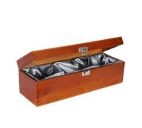 Hyper Mart Luxury High Quality Unpainted Wooden Wine Champagne Whisky Gift Box with Lock, Bottle Storage (Luxury Magnum Wooden Hinged)