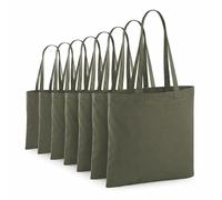 Hyper Mart Pack of 10 reusable grocery cottons bags, 5.5 oz cotton canvas tote, eco friendly super strong washable great choice for promotion branding and gift. Size 38 x 42 x10cm