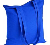 Hyper Mart Pack of 10 reusable grocery cottons bags, 5.5 oz cotton canvas tote, eco friendly super strong washable great choice for promotion branding and gift. Size 38 x 42 x10cm