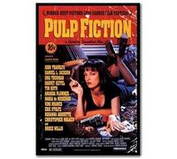 Hyper Mart Pulp Fiction Movie Poster Black Framed - 96.5 x 66 cms (Approx 38 x 26 inches)