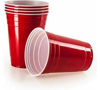 Hyper Mart Red American Style Party Frat Beer Pong American Game Cups (16oz)