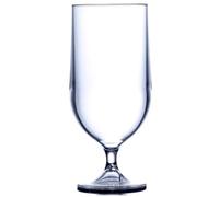 Hyper Mart Unbreakable Polycarbonate Plastic Pint Glasses, Dishwasher Safe, Set of 6, Crystal Clear, Ideal for BBQs, Camping, Boats, Parties (Goblet 568ml)