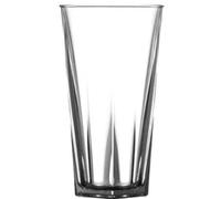 Hyper Mart Unbreakable Polycarbonate Plastic Pint Glasses, Dishwasher Safe, Set of 6, Crystal Clear, Ideal for BBQs, Camping, Boats, Parties (Penthouse Nucleated 568ml)