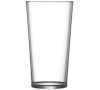 Hyper Mart Unbreakable Polycarbonate Plastic Pint Glasses, Dishwasher Safe, Set of 6, Crystal Clear, Ideal for BBQs, Camping, Boats, Parties (Conical 568ml)