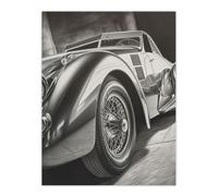 Hyper Realism Pencil Drawing Sports Car Graphic Gift For Him Extra Large XL Wall Art Poster Print Artery8 Multi W24 inch x H32 inch