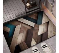 Hyper-Realistic 3D Wood Rug Wood bath mat,wood shower mat,entry mat indoor,outdoor entrance rugs,Super Absorbent Ultra Thin- Non Slip Quick Dry Indoor/outdoor rug,Fits Under Door(C,40*60cm)