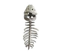 Hyper-realistic dinosaur skeleton set, complete with plush skull headpiece and textured spinal column costume. Festive character-play skeleton prop (120 cm)