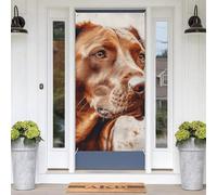 Hyper Realistic Dog Door Banners for Front Doors, Spring Summer Decorative Door Cover Welcome Porch Banner Decoration Hanging Wall Background for Party Supplies Indoor Outdoor Home Decor