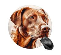 Hyper Realistic Dog Mouse Pad Round Laptop Mouse Mat Cute Computer Mousepad Keyboard Pad Non-Slip Desk Pads for Gaming Office Work Home