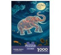 Hyper-realistic Elephant Jigsaw Puzzles Puzzles for Adults Kids. 1000 Pieces Impossible Challenge Toy Educational Games Home Decoration for Educational Games Gifts 38x26cm/1000pcs