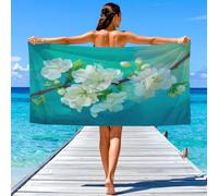 Hyper-realistic, Healing Beach Towel 180 x 90 CM Microfibre Tree Branches, Flowers Pool Towels,Lightweight Quick Dry Travel Swimming Towel for Pool Cruise Camping