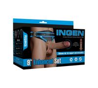 Hyper-Realistic Hollow Strap-On with 9-Inch (23 cm) Dildo - Size XS/S/M