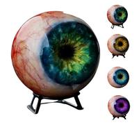 Hyper-Realistic Monster Eye Decor, 3D Eyeball Ornament, Deep Green Iris & Red Veins, Gothic Dark Home Decor, Unique Horror (Cyan, 6 cm)