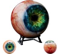 Hyper Realistic Monster Eye Decor,Scary Realistic 3D Eyeball Ornament,Creepy Gothic Eyeball Figurine Ornament,Unique Gothic Decor Gift for Horror Fans,Halloween Party (Green)