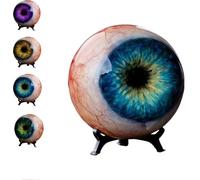 Hyper-Realistic Monster Eye Decor, Scary Realistic Eyeball Ornament,Resin Scary Realistic Eyeball Ornament, Creepy Gothic Eyeball Sculpture,for Horror Fans Dark Fantasy Collectible(Blue)