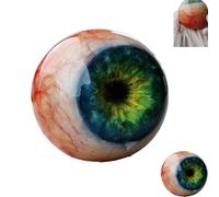 Hyper-Realistic Monster Eye Decor, Scary Realistic Eyeball Ornament with Deep Green Iris & Red Veins, Eerie Illusion Horror Gothic Art, Unique Spooky Gift for Halloween & Home Decoration