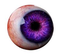 Hyper-Realistic Monsters Eye Decor,Scary Realistic Eyeball Ornament,Creepy Monsters Eye Sculpture Ornament,Unique Creepy Eye Figurine Gift for Gothic Enthusiast,Horror Fans,Halloween Decor (Purple)